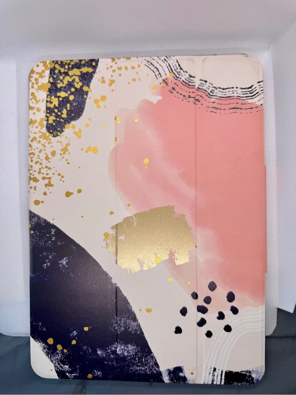 heyday Pink and Gold Watercolor Tablet Case for 10.9